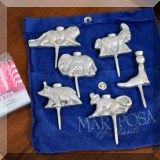 K61. Mariposa birthday candle holders.